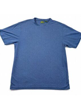 IZOD Men's Large Blue Crew Neck T-Shirt Short Sleeve Textured Casual Tee